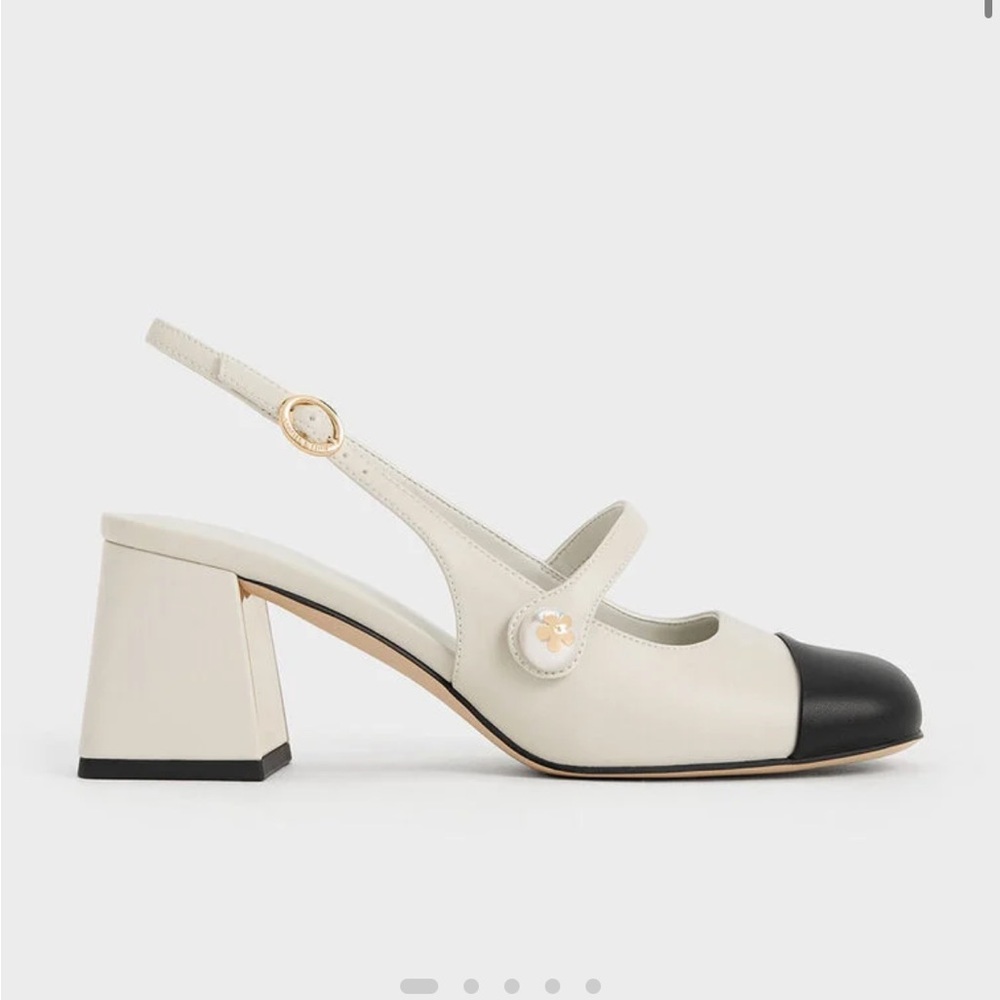 Charles + Keith Maryjane Heels with Pearl Accent
